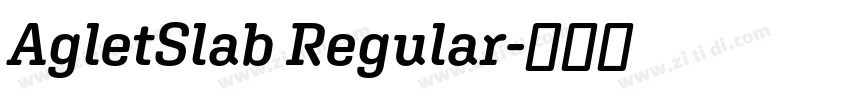 AgletSlab Regular字体转换